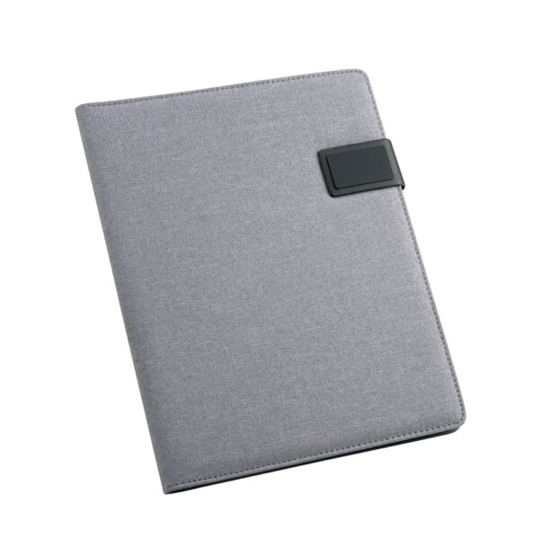 RIORDAN. A4 folder in imitation linen and PU with lined pages