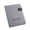 92067_123-logo RIORDAN. A4 folder in imitation linen and PU with lined pages