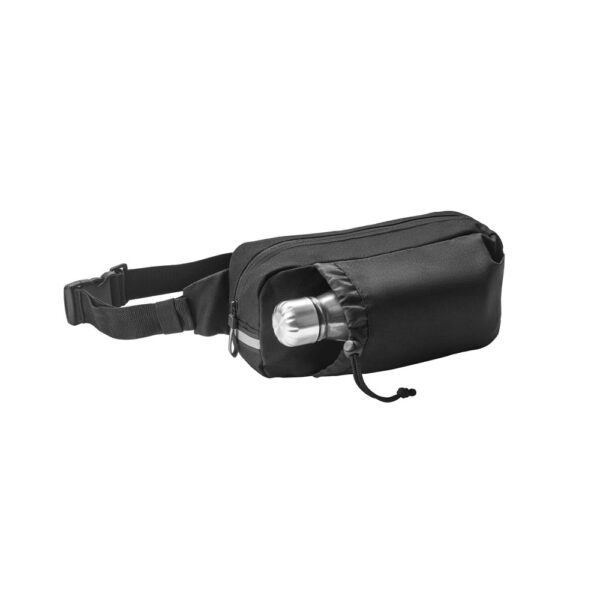 DELFOS POUCH. 300D recycled polyester and 600D recycled polyester waist bag with reflective elements