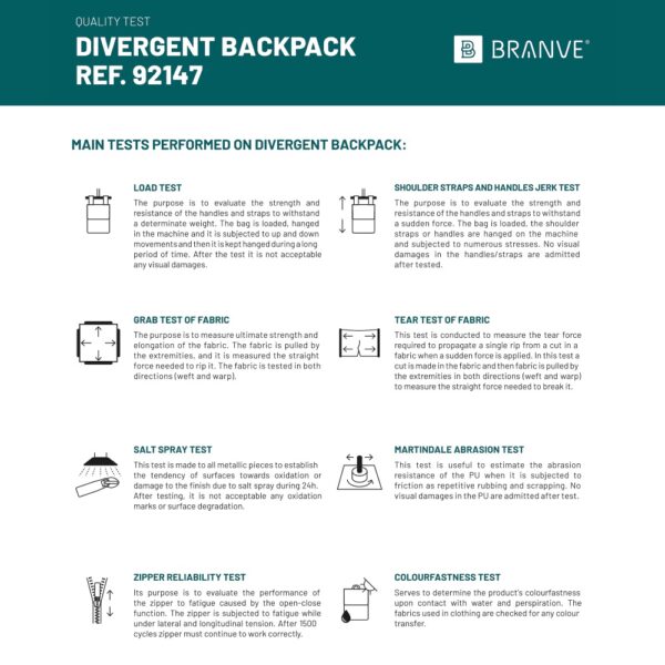 DIVERGENT BACKPACK II. Backpack for laptop up to 15'6'' in fabric and PU