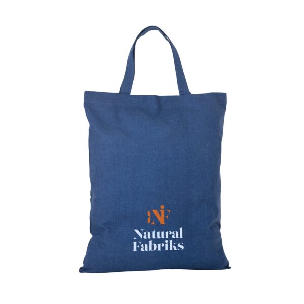 SIENA. Foldable bag in cotton (50%), recycled cotton (30%) and polyester (20% rPET) (140 g/m²)