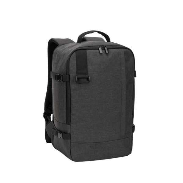 92361_133 CIES. Backpack made from high-density 600D recycled polyester, meeting airline size requirements