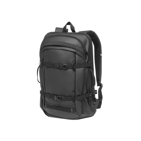 KAMPALA. Laptop backpack in 900D, high-density recycled polyester, with water-resistant coating and 210D recycled polyester lining 17'3"