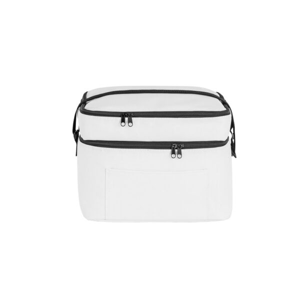 CANCUN LARGE. Thermal bag in 600D, recycled polyester, with adjustable webbing strap 14 L