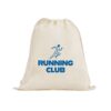 92398_150-logo DAHAB. 100% cotton drawstring bag (140 g/m²)