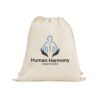 BELIZE. 100% organic cotton drawstring bag (140 g/m²)