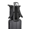 92571_114-e OSASCO BPACK. Roll top backpack with a zip system design that allows the top to be rolled up to fit the volume of the backpack, made from 600D recycled polyester
