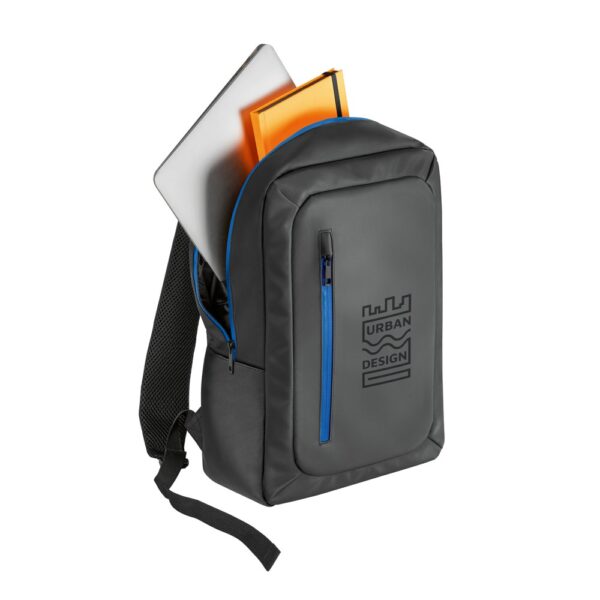92637_114-c-logo OSASCO. 15" laptop backpack in high-density 600D recycled polyester