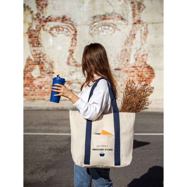 VILLE. 100% cotton canvas bag with front and inside pocket (280 g/m²)