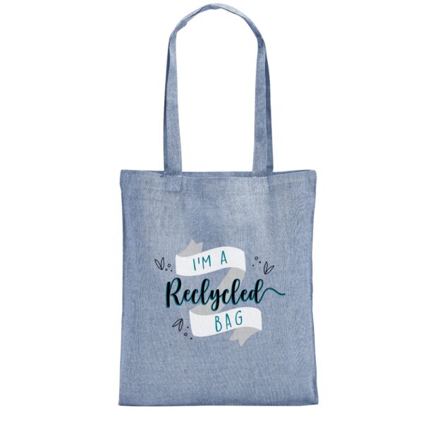 92920_104-a-logo RYNEK. Recycled cotton bag (70%) and polyester (30% rPET) (140 g/m²)