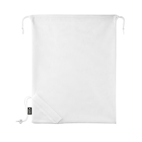 BOLZANO. Foldable bag made of mesh and 190T recycled polyester (100% rPET)