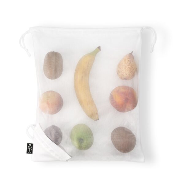 BOLZANO. Foldable bag made of mesh and 190T recycled polyester (100% rPET)
