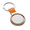 ALBRIGHT. Metal and PU keyring suitable for customisation by doming