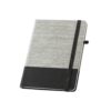 93268_103 ROUSSEAU. A5 notepad in straw fibre and cotton canvas with lined pages