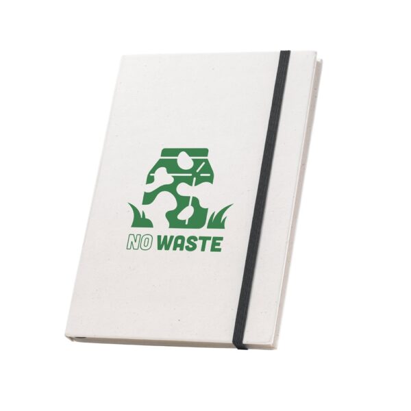 MILKY. A5 notebook with rigid cover in 100% recycled paper