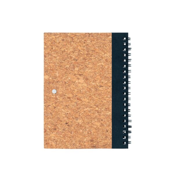 93285_103-b VICENTE. B6 notebook in cork and recycled polyester (100% rPET) with ballpoint pen