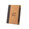 VICENTE. B6 notebook in cork and recycled polyester (100% rPET) with ballpoint pen