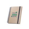 93287_104-logo PROUST. A5 notebook with rings, hard cover, made of sugar cane paper (80% sugar cane) with plain pages