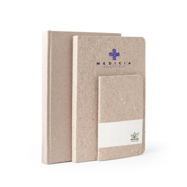 TEAPAD SEMI-RIGID. A5 notepad with semi-rigid cover made from tea leafs waste (65%)