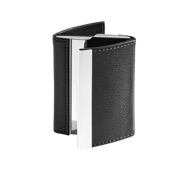 LONE. Double card holder in metal and PU