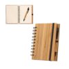 93485_set DICKENS A5. A5 spiral notebook in bamboo with 100% recycled paper