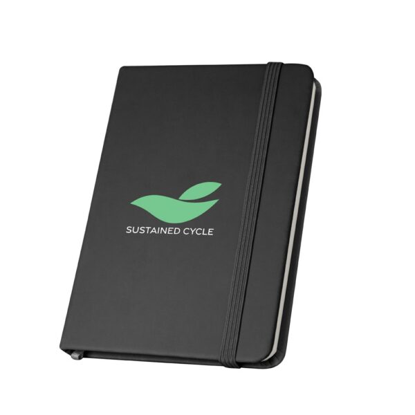 CAMPUS. A5 hardcover notebook in PU (35% recycled) with lined pages 100% recycled