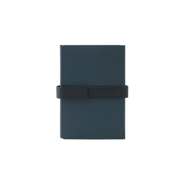 SANDERSON. A5 notepad in PU (50% recycled) with two blocks: lined pages and plain pages