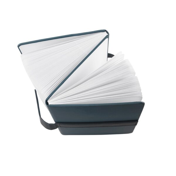 SANDERSON. A5 notepad in PU (50% recycled) with two blocks: lined pages and plain pages