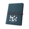 93656_104-logo SANDERSON FOLDER. A4 folder in PU (50% recycled) with magnetic closure and notepad with lined pages