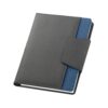 93788_104 RUSSEL. PU and polyester fabric cover with A5 notebook with plain pages