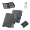 93788_set RUSSEL. PU and polyester fabric cover with A5 notebook with plain pages