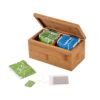 93995_160 BURDOCK. Bamboo tea box with 2 compartments and magnet closure