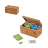 93995_set BURDOCK. Bamboo tea box with 2 compartments and magnet closure