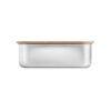 SHINO. Lunch Box. Stainless steel lunch box with bamboo lid