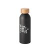 QUETA. Aluminium bottle with bamboo lid 550 mL
