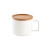 FANGIO. 220 mL ceramic mug with lid and bamboo base