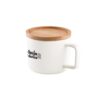 FANGIO. 220 mL ceramic mug with lid and bamboo base