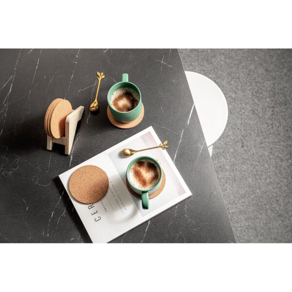 94368_amb PLYCORK. Plywood stand with 6 cork coasters