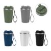 SPITZ. Stainless steel travel mug (90% recycled) with PP outer wall and matte finish 440 mL