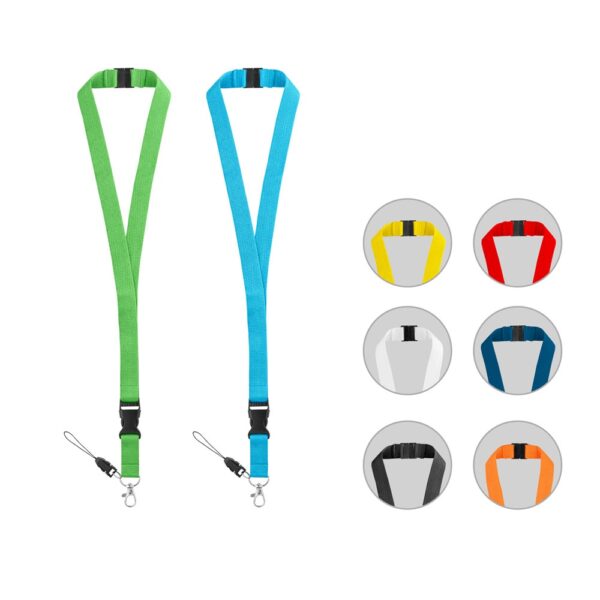 94402_set MURRAY. Polyester lanyard with metal carabiner
