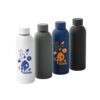 ODIN. Double wall vacuum stainless steel (36% recycled) bottle with rubber coating 550 mL