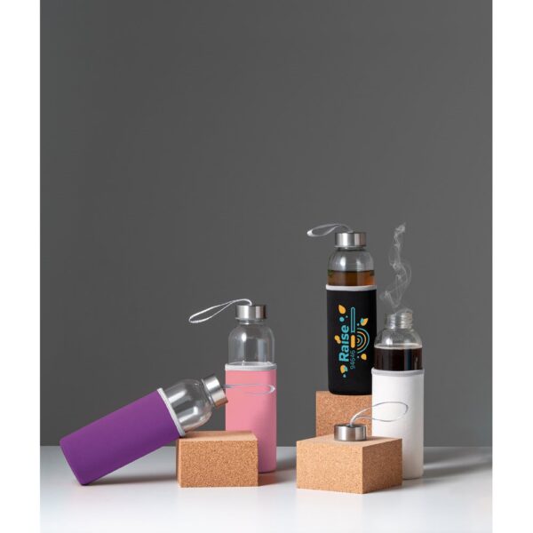 RAISE. Glass and stainless steel Sport bottle 520 mL