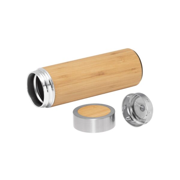 NATUREL. Bamboo and stainless steel (90% recycled) thermal bottle 430 mL