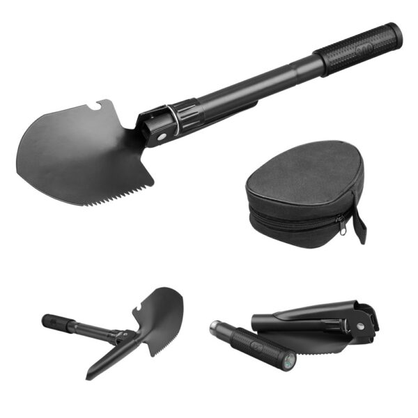 94760_set DIG. Metal folding shovel with compass