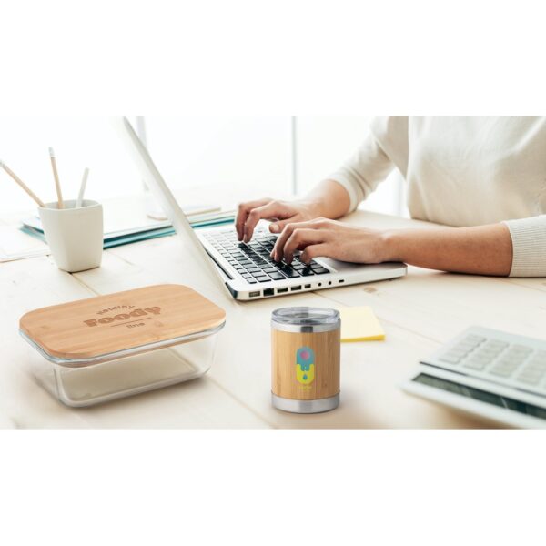 LYCKA. Bamboo and stainless steel cup 350 mL