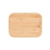 PORTOBELLO. Lunch Box. Hermetic box in borosilicate glass and bamboo lid 1000 mL