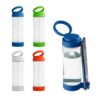 94783_set QUINTANA. Glass sports bottle with PP cap 390 mL