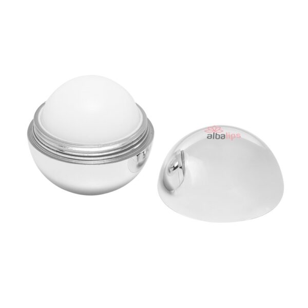 ALBA. Lip balm with ABS round-shaped packaging