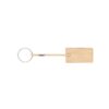 95089_160-a HOPPS. Rectangular bamboo keyring with PET cord
