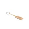 95089_160-logo HOPPS. Rectangular bamboo keyring with PET cord